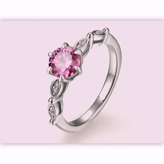 Anillo chispa rosa